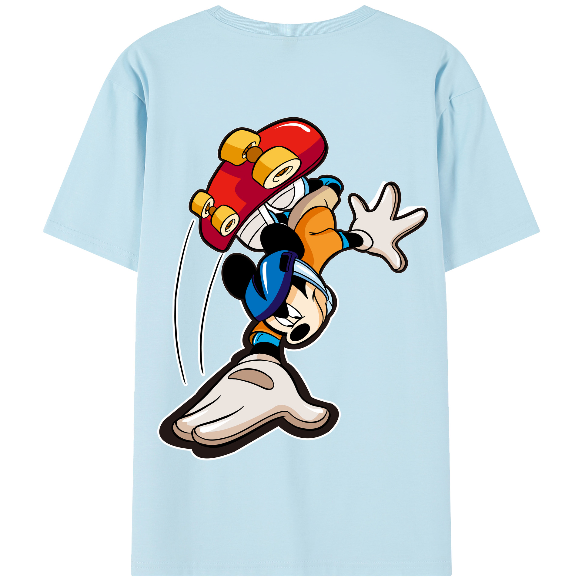 （画像用） ミッキーマウス Mickey Mouse 綿100％半袖Tシャツ（背面プリント）